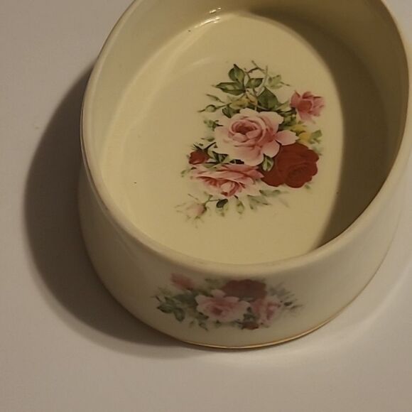 Floral Oval Ceramic Soap Dish - Picture 4 of 6